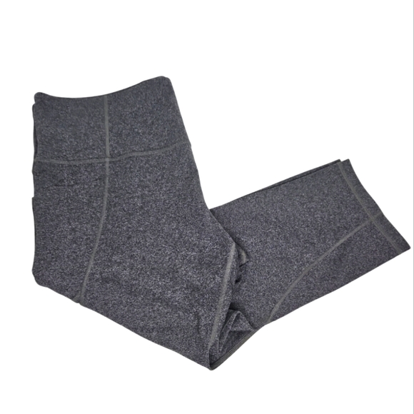 Athleta Heathered Gray Side Pocket Capri Leggings Size XL - Picture 1 of 12
